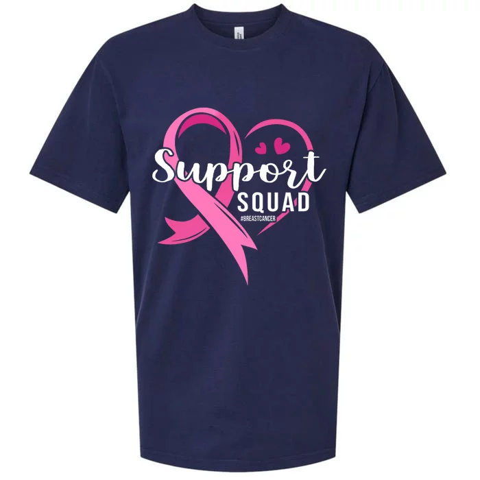 Support Squad Cute Heart Breast Cancer Awareness Sueded Cloud Jersey T-Shirt