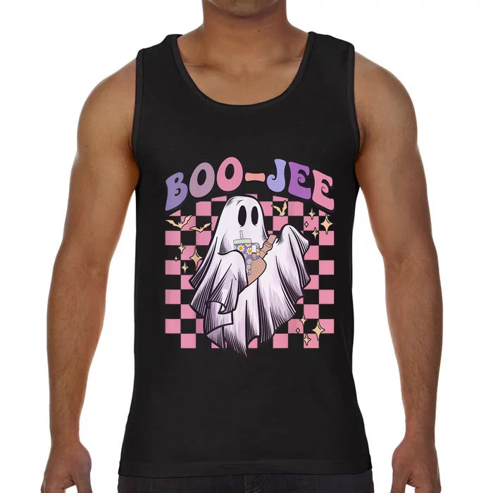 Spooky Season Cute Groovy Ghost Halloween Costume Boo Jee Comfort Colors® Tank Top