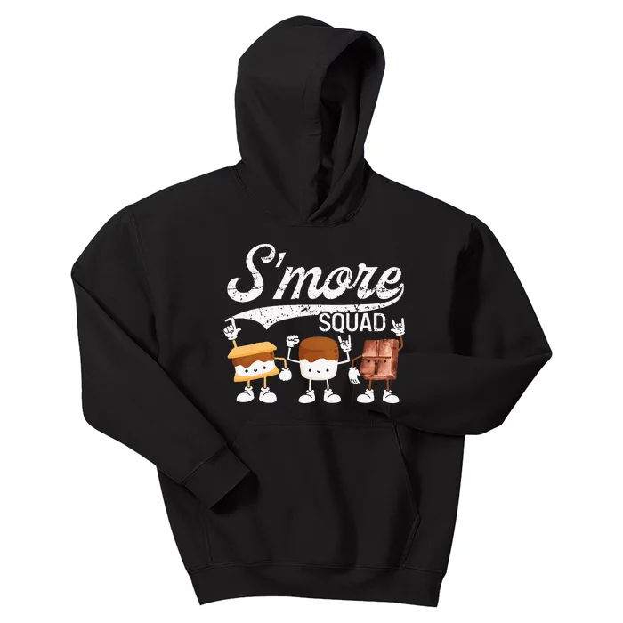 Smore Squad Camping Campfire Chocolate Marshmallow SMores Kids Hoodie