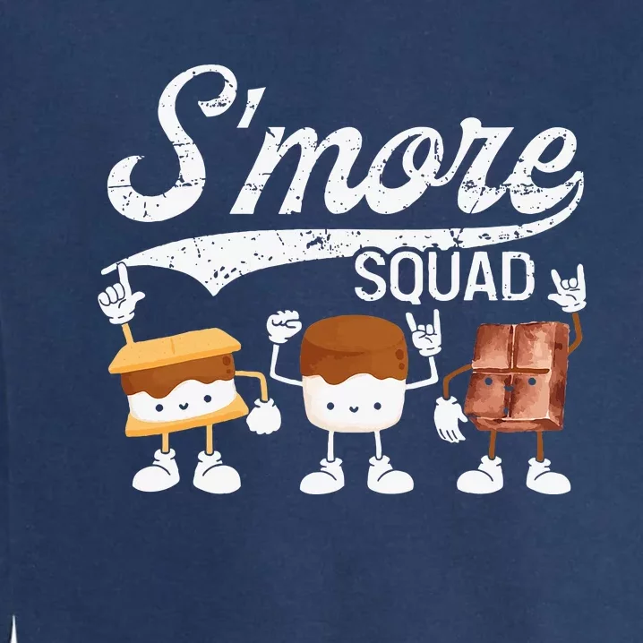 Smore Squad Camping Campfire Chocolate Marshmallow SMores Garment-Dyed Sweatshirt