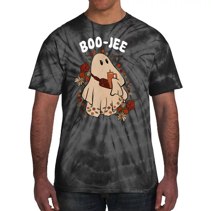 Spooky Season Cute Ghost Halloween Costume Boujee BooJee Tie-Dye T-Shirt