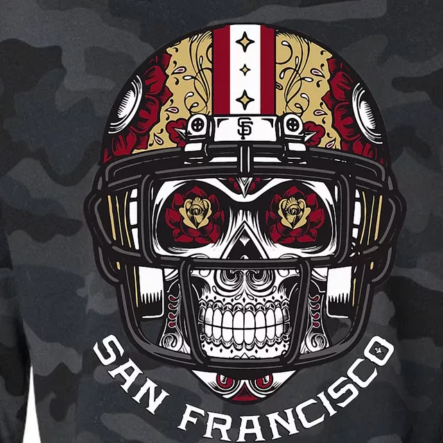 Sugar Skull Candy San Francisco Cropped Pullover Crew