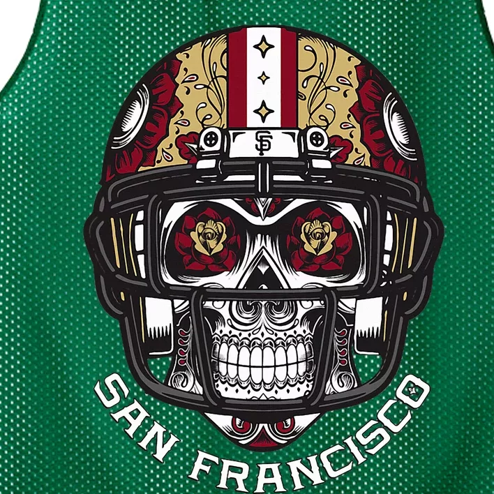 Sugar Skull Candy San Francisco Mesh Reversible Basketball Jersey Tank