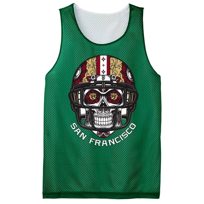 Sugar Skull Candy San Francisco Mesh Reversible Basketball Jersey Tank