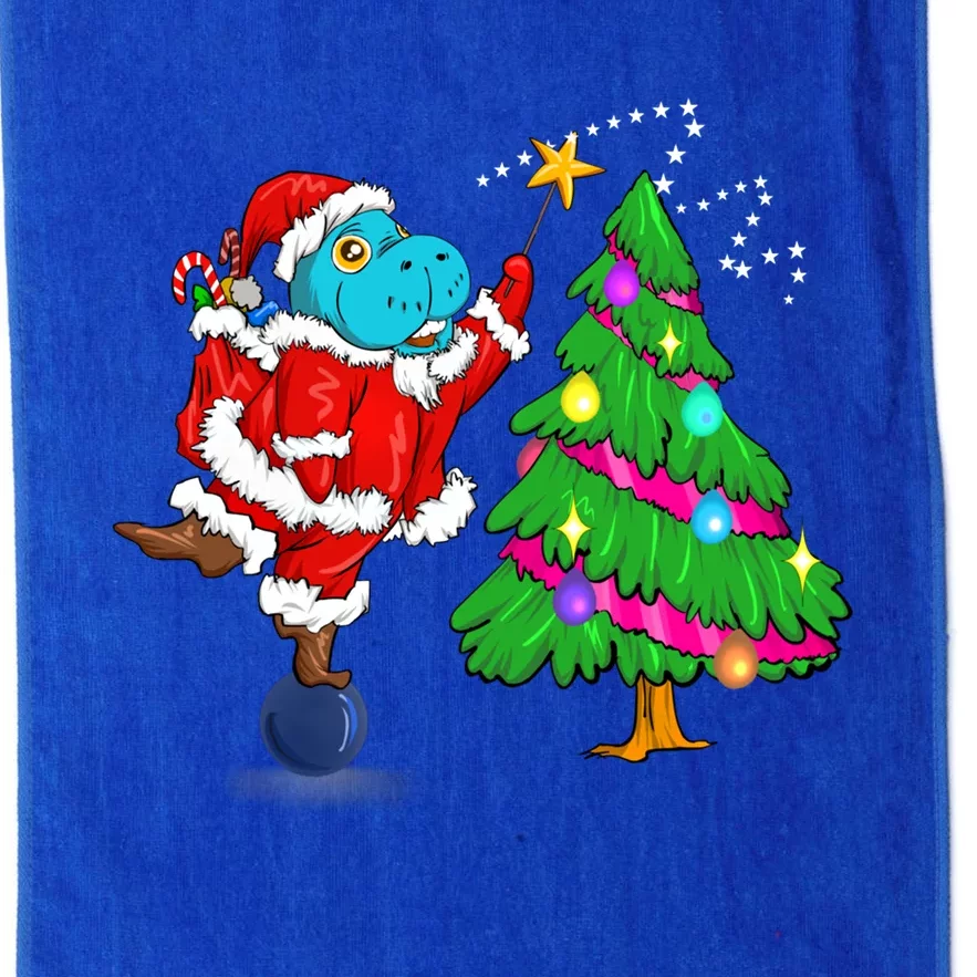 Santa Sea Cow Christmas Tree Tip Star Florida Atee Lover Meaningful Gift Platinum Collection Golf Towel