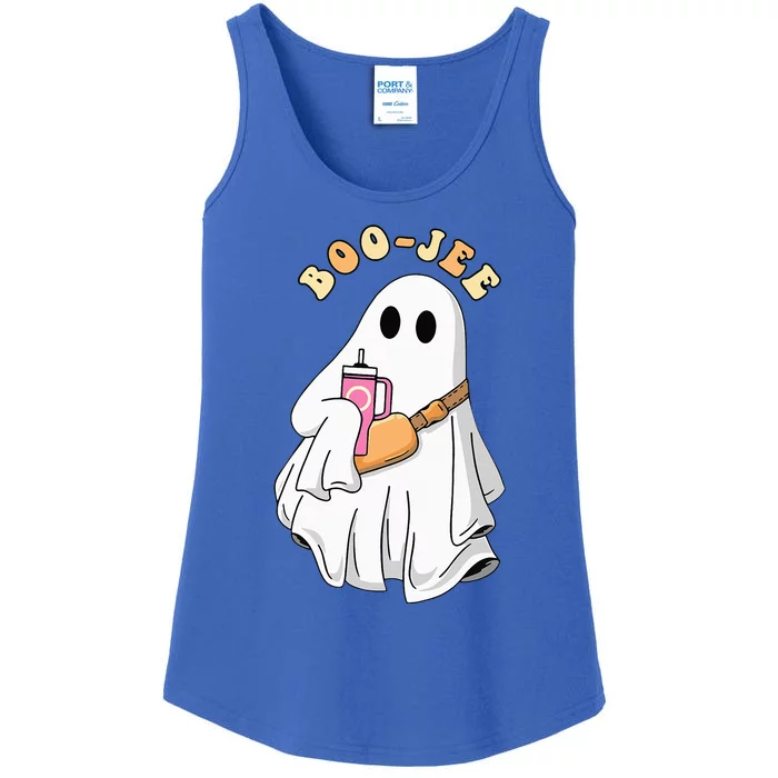 Spooky Season Cute Ghost Halloween Costume Boujee BooJee Ladies Essential Tank