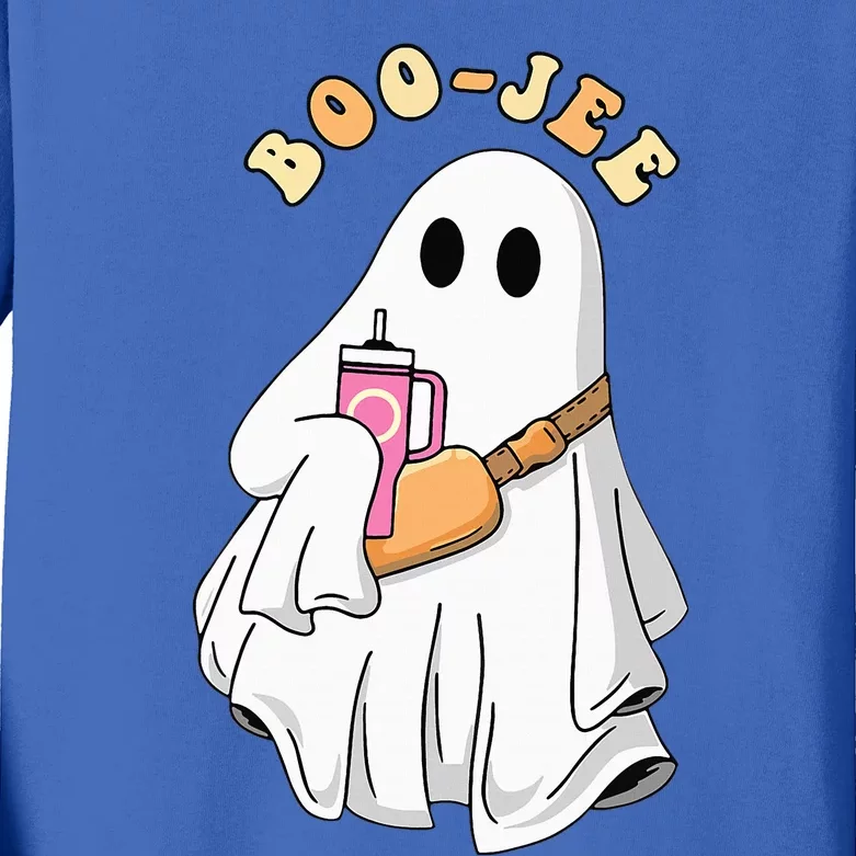 Spooky Season Cute Ghost Halloween Costume Boujee BooJee Kids Long Sleeve Shirt