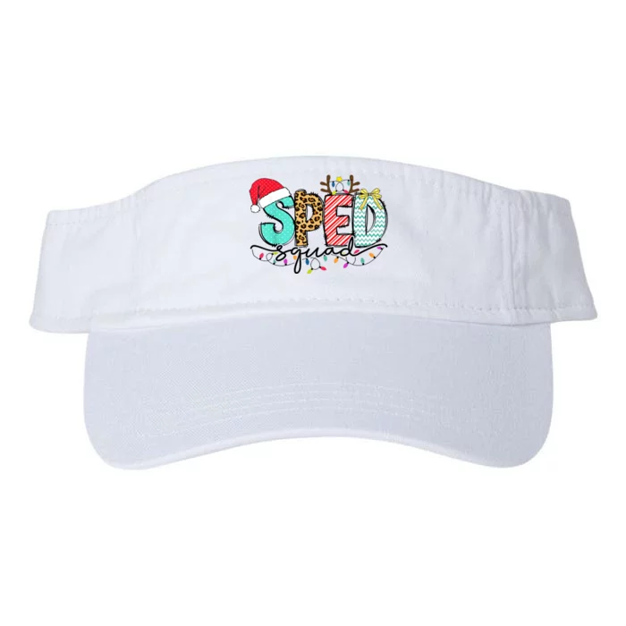 Sped Squad Christmas Lights Special Education Teacher Christmas Valucap Bio-Washed Visor