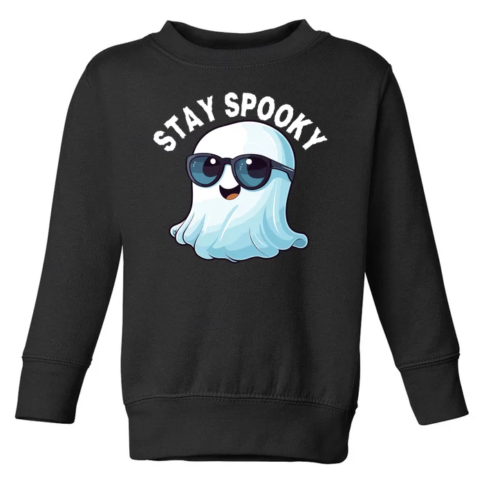 Stay Spooky Cute Ghost Boo Spooky Season Funny Halloween Spooky Boo Toddler Sweatshirt