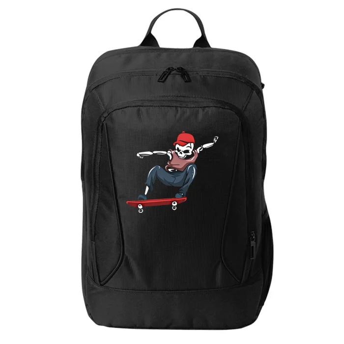 Skateboarding Skater Cool Gift Skateboard Skeleton Great Gift City Backpack