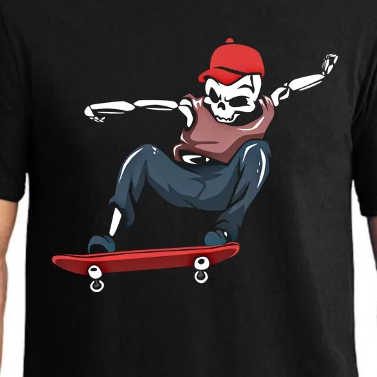 Skateboarding Skater Cool Gift Skateboard Skeleton Great Gift Pajama Set