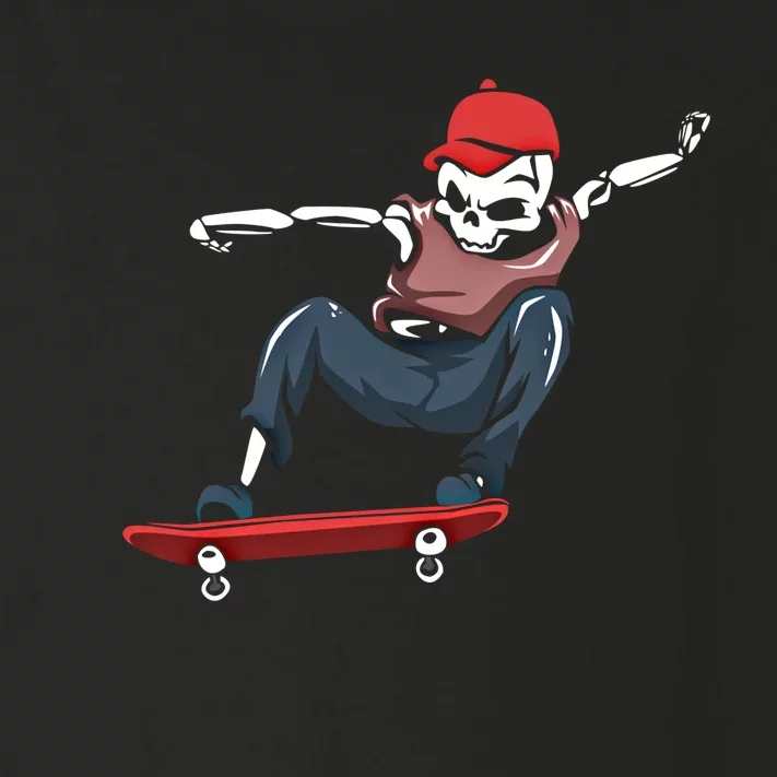 Skateboarding Skater Cool Gift Skateboard Skeleton Great Gift Toddler Long Sleeve Shirt