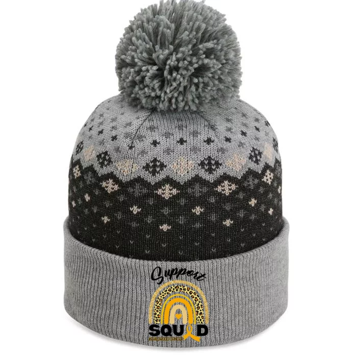 Support Squad Childhood Cancer The Baniff Cuffed Pom Beanie