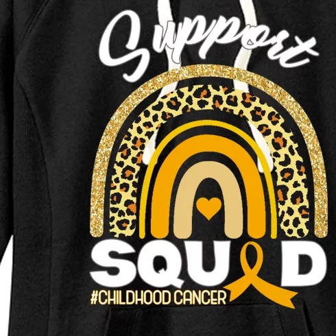 Support Squad Childhood Cancer Women's Fleece Hoodie