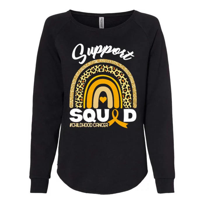 Support Squad Childhood Cancer Womens California Wash Sweatshirt