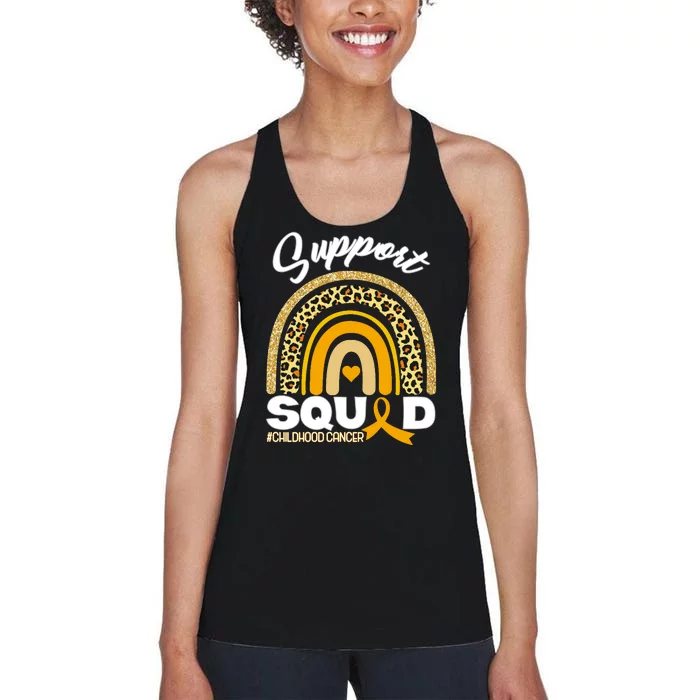 Support Squad Childhood Cancer Women's Racerback Tank