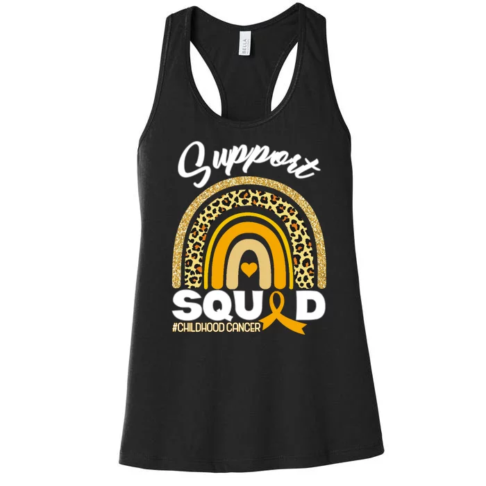 Support Squad Childhood Cancer Women's Racerback Tank