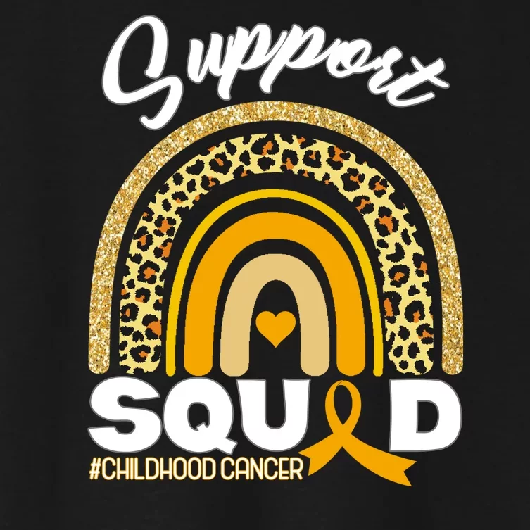 Support Squad Childhood Cancer Women's Crop Top Tee