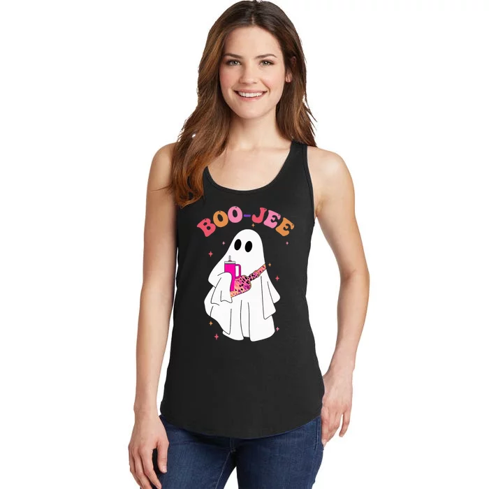 Spooky Season Cute Ghost Halloween Costume Boujee BooJee Ladies Essential Tank