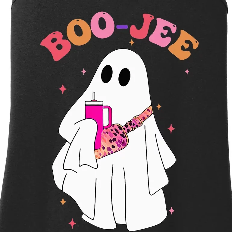 Spooky Season Cute Ghost Halloween Costume Boujee BooJee Ladies Essential Tank