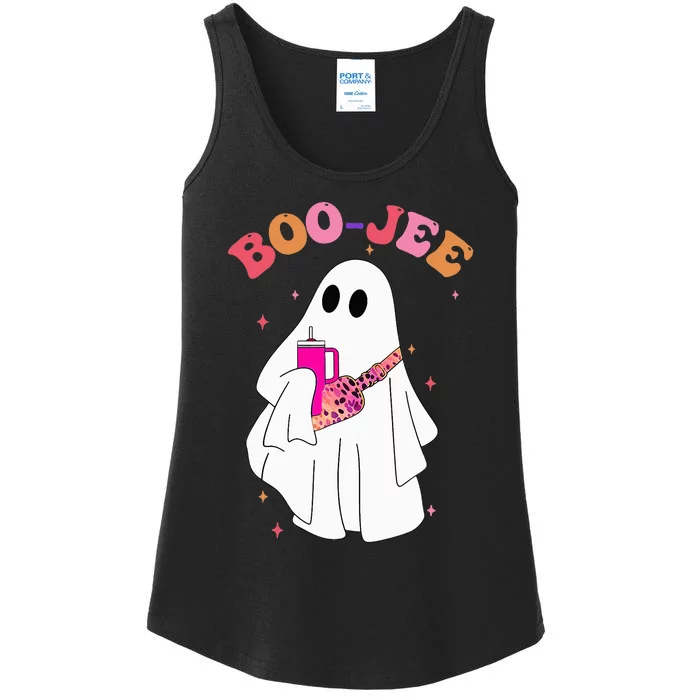 Spooky Season Cute Ghost Halloween Costume Boujee BooJee Ladies Essential Tank