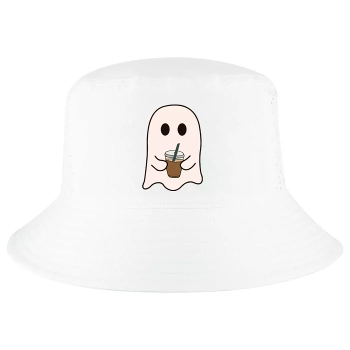 Spooky Season Cute Little Ghost Ice Coffee Halloween Costume Cool Comfort Performance Bucket Hat