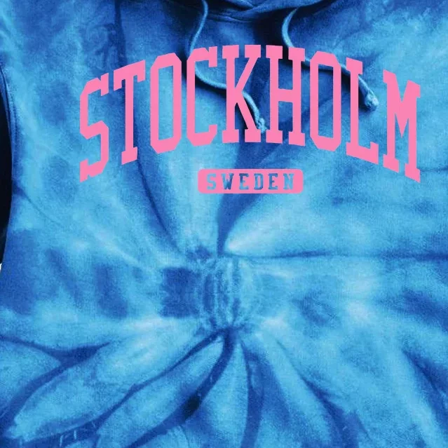 Stockholm Sweden College University Style Tie Dye Hoodie