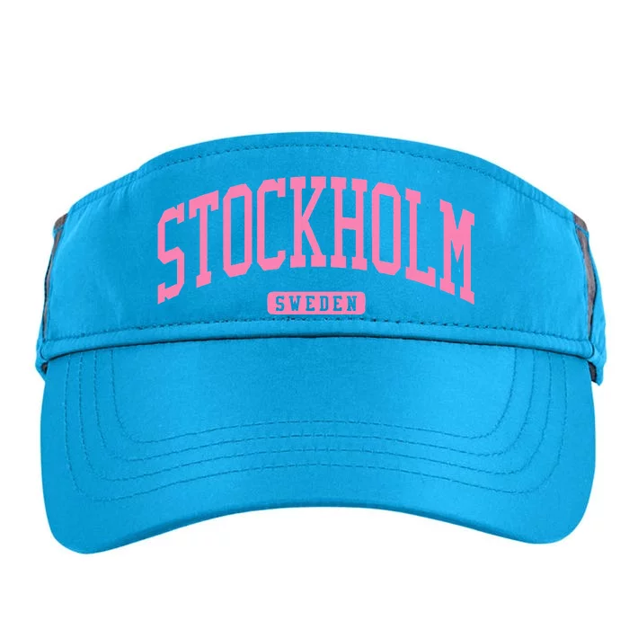 Stockholm Sweden College University Style Adult Drive Performance Visor