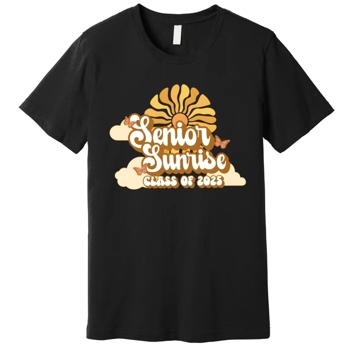 Senior Sunrise Class Of 2025 Retro Senior Premium T-Shirt