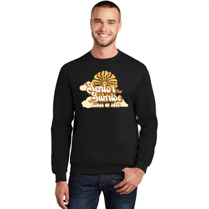 Senior Sunrise Class Of 2025 Retro Senior Tall Sweatshirt