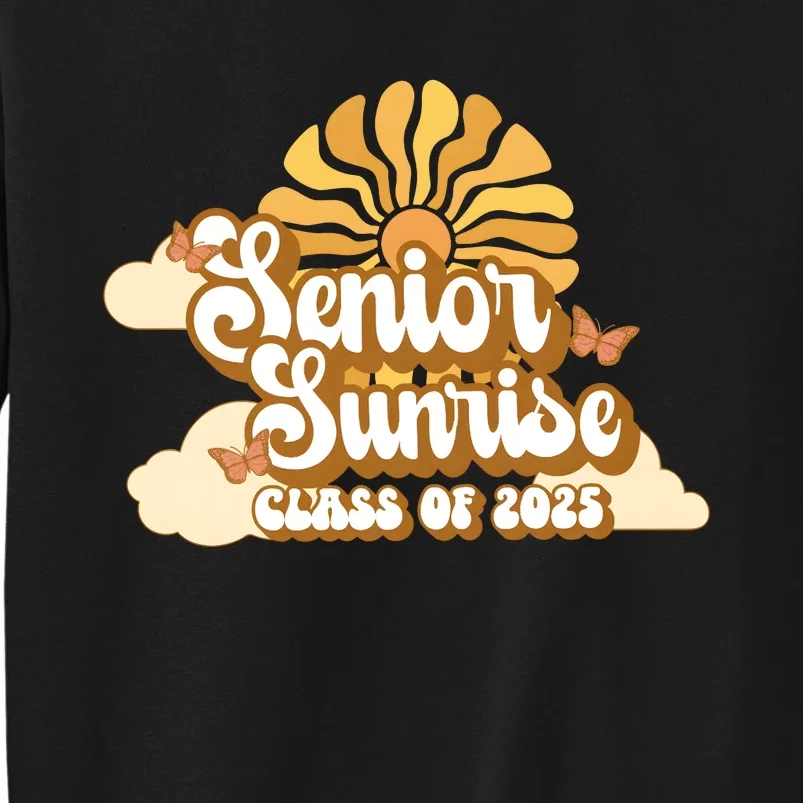 Senior Sunrise Class Of 2025 Retro Senior Tall Sweatshirt