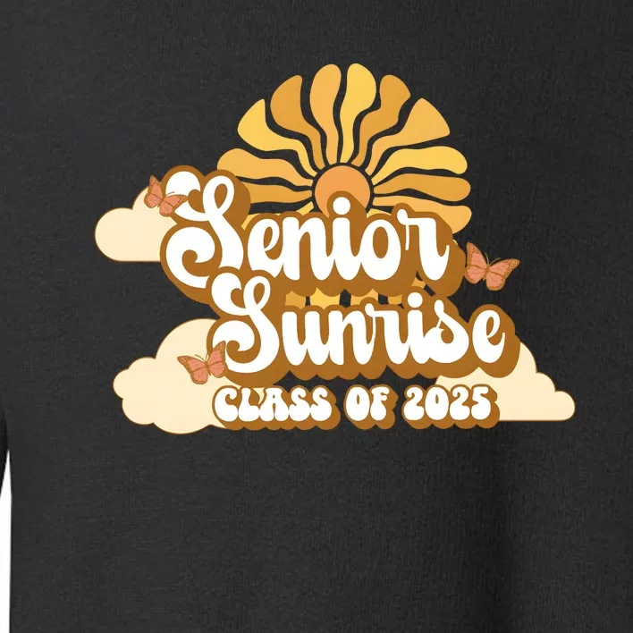 Senior Sunrise Class Of 2025 Retro Senior Toddler Sweatshirt