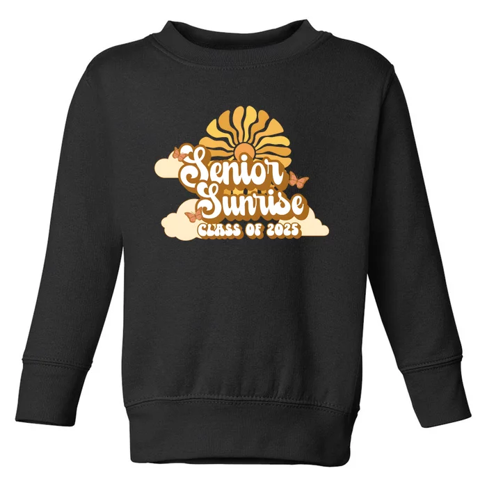 Senior Sunrise Class Of 2025 Retro Senior Toddler Sweatshirt