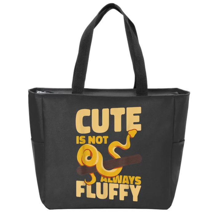 Snake Serpent Cute Is Not Always Fluffy Zip Tote Bag