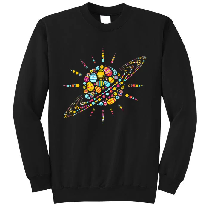 Solar System Colorful Easter Egg Tall Sweatshirt