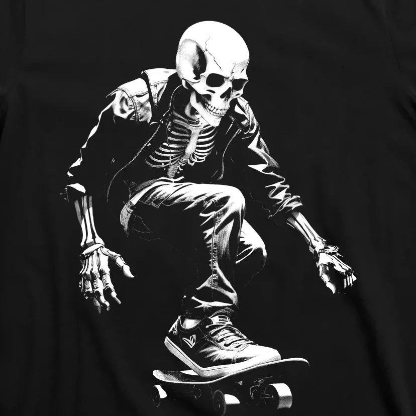 Skeleton Skateboarder Cool T-Shirt