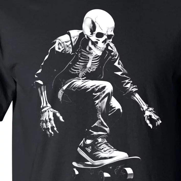 Skeleton Skateboarder Cool Tall T-Shirt