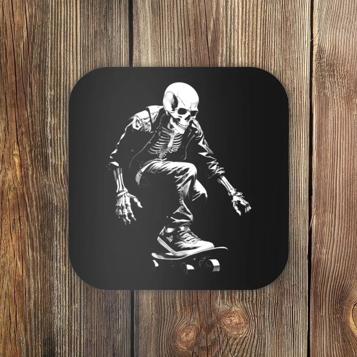 Skeleton Skateboarder Cool Coaster