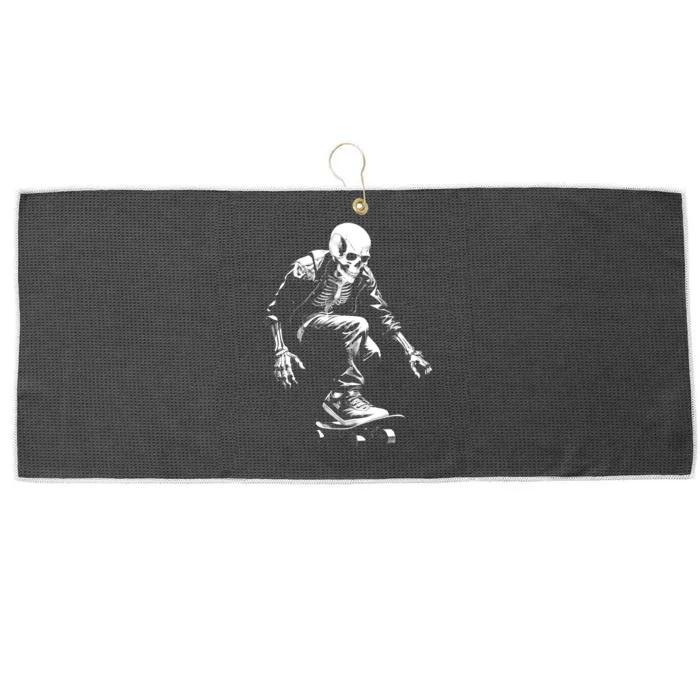 Skeleton Skateboarder Cool Large Microfiber Waffle Golf Towel