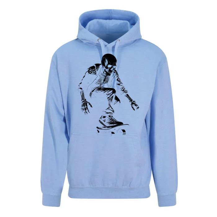 Skeleton Skateboarder Cool Unisex Surf Hoodie