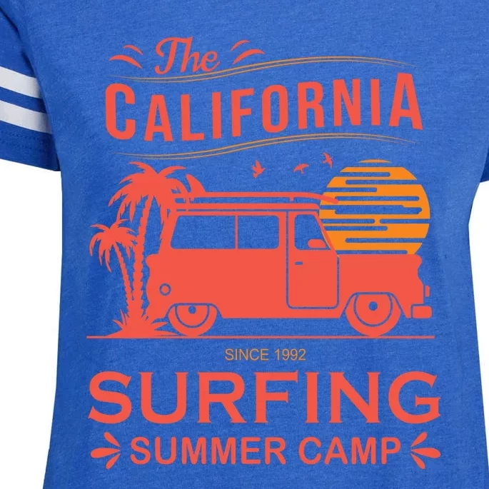 Surfing Summer Camp Funny Enza Ladies Jersey Football T-Shirt