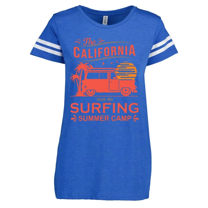 Surfing Summer Camp Funny Enza Ladies Jersey Football T-Shirt