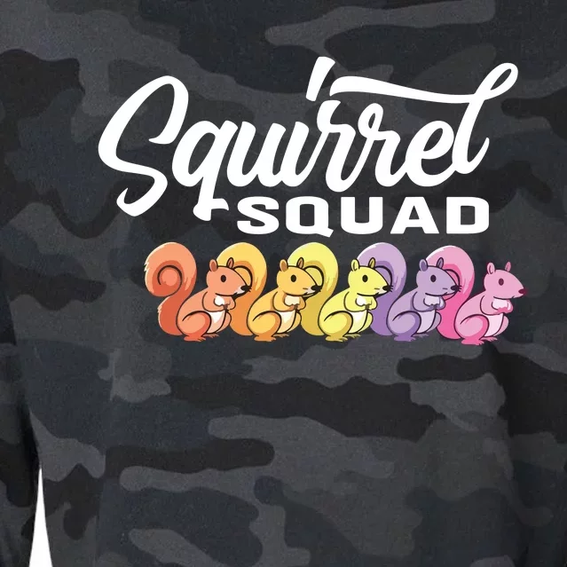 Squirrel Squad Cute Squirrel Cropped Pullover Crew