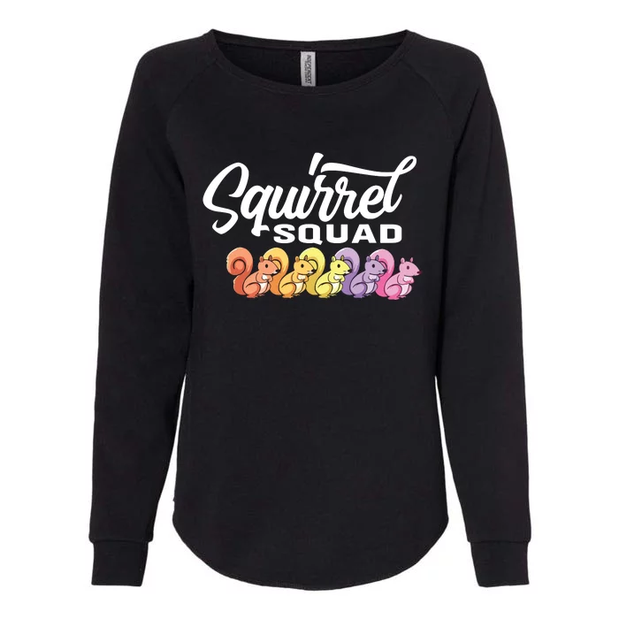 Squirrel Squad Cute Squirrel Womens California Wash Sweatshirt