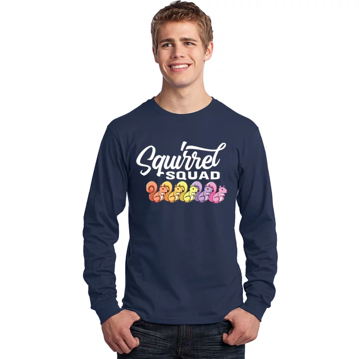 Squirrel Squad Cute Squirrel Long Sleeve Shirt