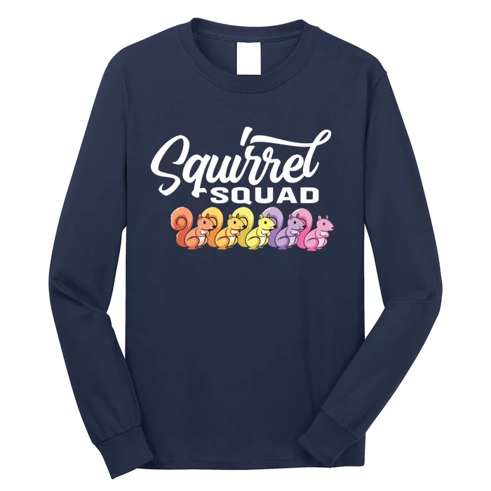 Squirrel Squad Cute Squirrel Long Sleeve Shirt