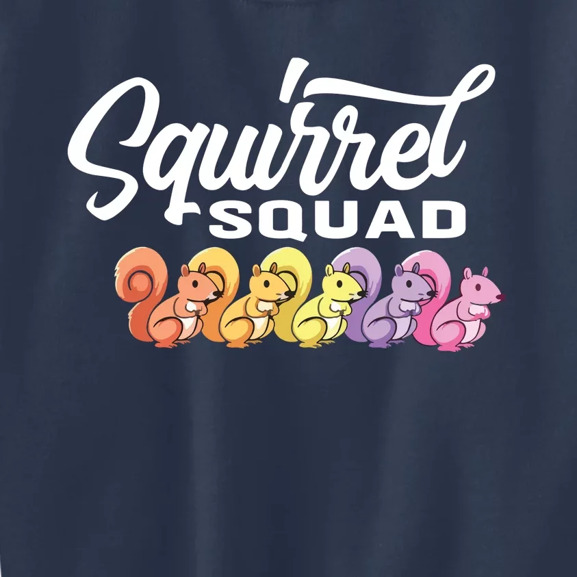 Squirrel Squad Cute Squirrel Kids Sweatshirt