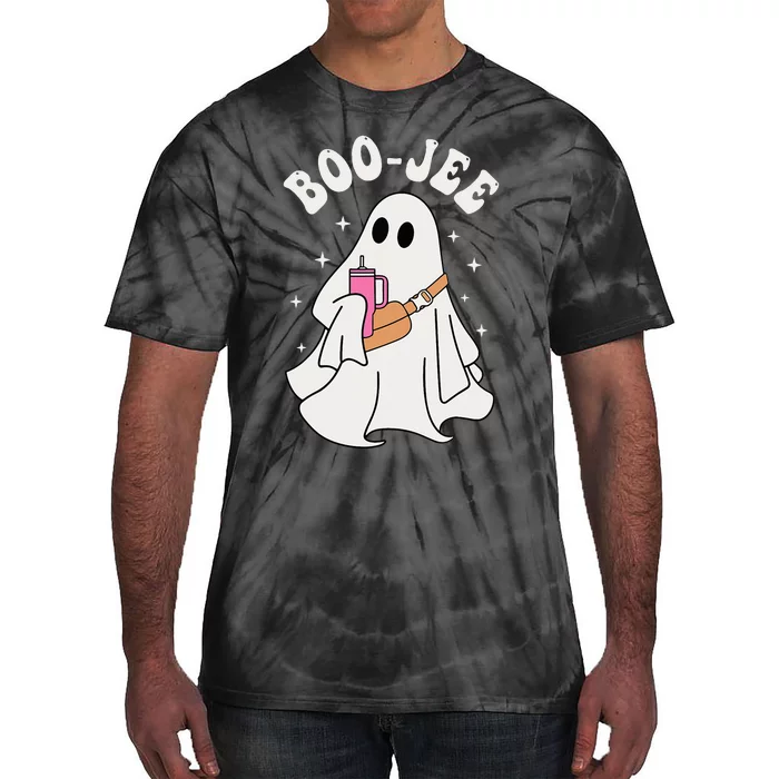 Spooky Season Cute Ghost Halloween Costume Boujee BooJee Tie-Dye T-Shirt