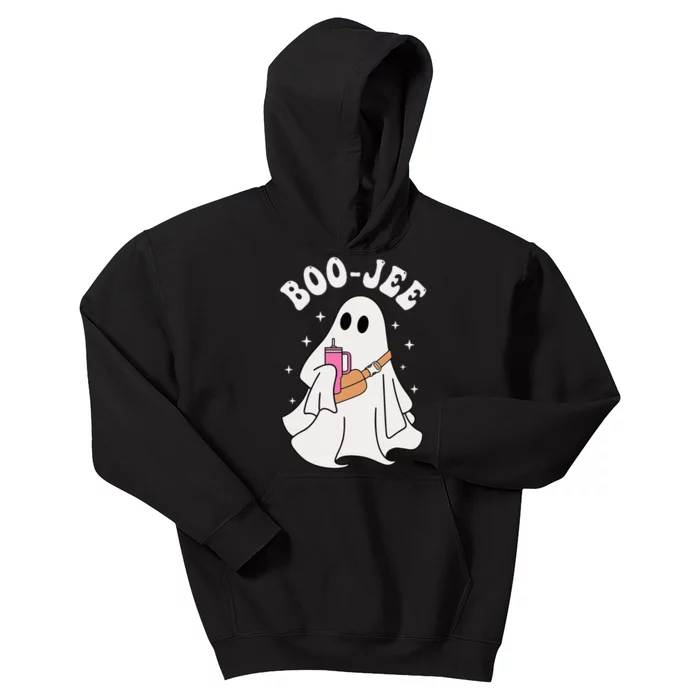 Spooky Season Cute Ghost Halloween Costume Boujee BooJee Kids Hoodie