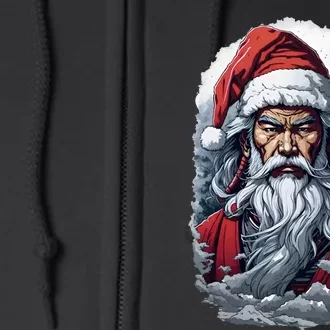 Samurai Santa Claus Full Zip Hoodie